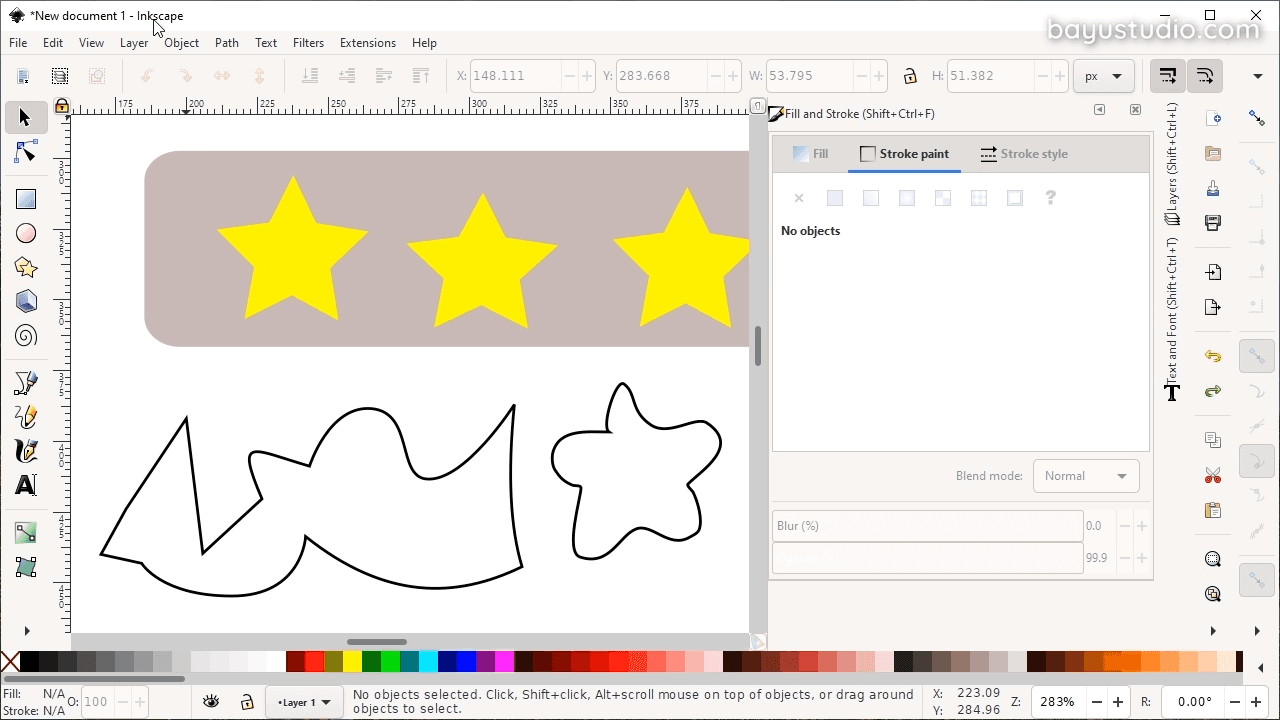 Inkscape как нарисовать треугольник